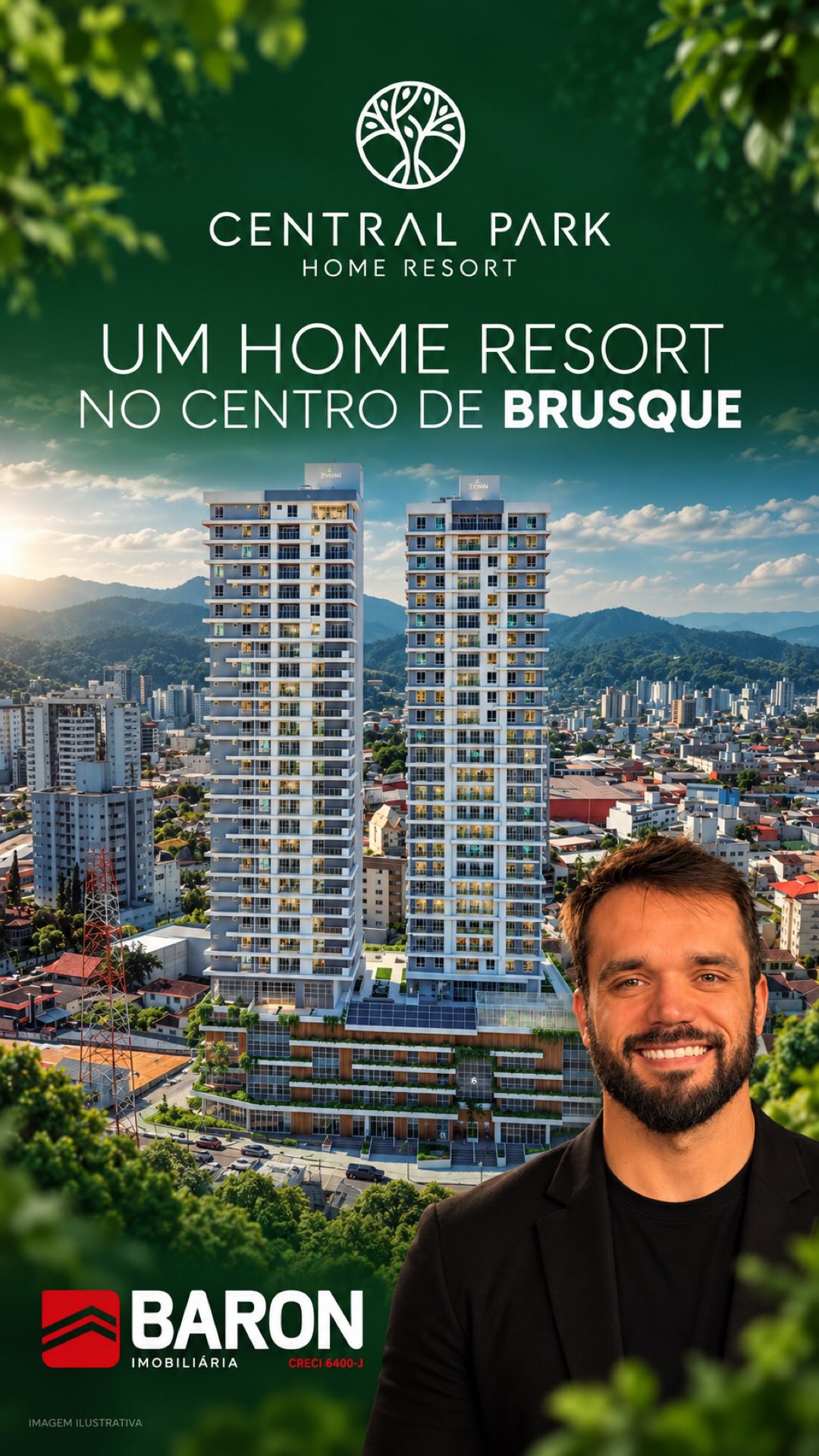 Nem parece Brusque, mas é: o Central Park Home Resort vai mudar o skyline do centro da cidade. 🏙️